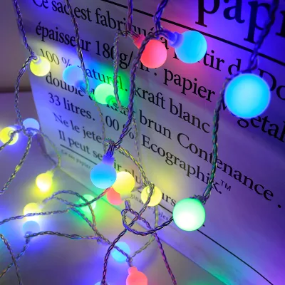 LED Indoor Starlight String Rainbow Transformation Christmas Holiday Decoration Ball String Lights IP44 Modern Style for Family