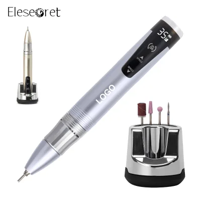 China Supplier' Professional Nail Drill Pen 35000rpm Rechargeable Electric Plastic Nail Drill Machine for Nail Art