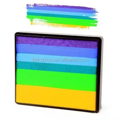 Wholesales Blue Yellow Color Flag Face Paint rainbow Cake Liner Face Painting