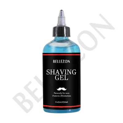 Private Label 250ml Beard Hair Pre Shaving Moisturized Organic Shaving Gel for Men