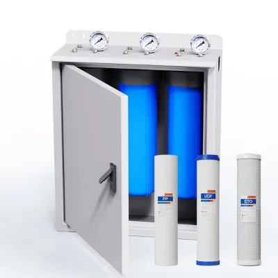 Whole Water Filters 3 Stage 20Inch BB Water Filter Housing Water Filter With PP UDF CTO Filter Cartridge for Water Pre-treatment