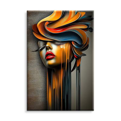 Woman Paints History with the Colors of Courage Canvas Print Art