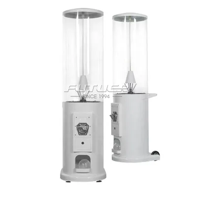 75-100MM Business Automatic Big Spiral Gumball Gacha Machine White Color Candy Machines Ball Capsule Toy Vending Machine