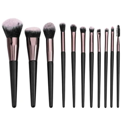 11pcs Makeup Tool Kits Beginner-Friendly Make-Up Brush Set Foundation and Eyebrow Brush Set