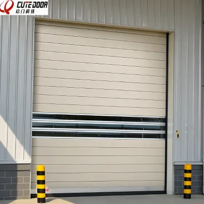 Customized Aluminum Alloy Waterproof Industrial Overhead Roller Door Sound Insulation Electric Side Opening Surface-Made China