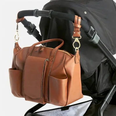 Premium Solid Waterproof PU Diaper Bag for Women Multifunctional Maternity Baby Bag Travel Organizer Tote Changing Mat Portable