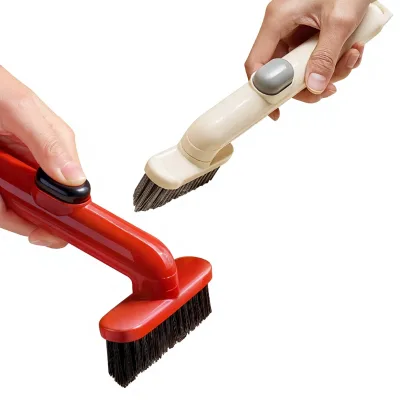 Self-designed Plastic Multifunctional Bathroom Cleaning Brush with Rotating Head for Gap Crack No Dead Angle Reach