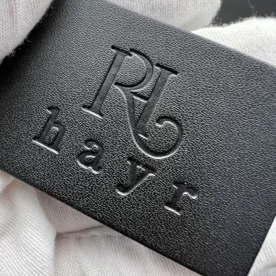 Custom Debossed Heat Transfer Leather Patches and Labels for Clothing Shoes Hats Bags