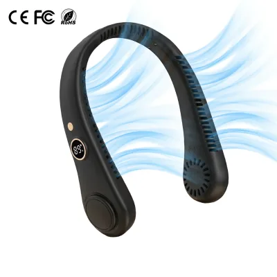 hands free hair safe 1200mAh Bladeless Neck Fan OEM/ODM Service Wholesale Rechargeable Personal Portable Fan with CE FCC RoHS