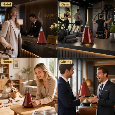 ODM/OEM Luxury Smart Electric USB Battery-Powered App-Controlled Metal Aroma Diffuser 100ml