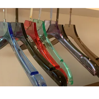 Wholesale Clothing Store Acrylic Transparent Crystal Hanger Anti slip Traceless Hanger Pants Rack Customization