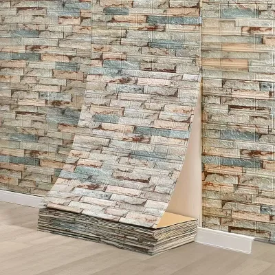 3D Waterproof Vintage Brick Pattern Self-Adhesive Wall Sticker - Easy Wall Decoration
