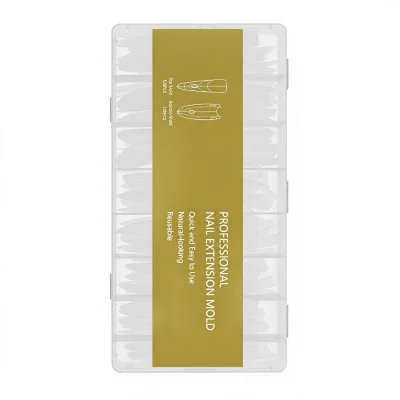 Long Ladder Oval Quick-extension Sandwich Nail Form Paperless Crystal UV Gel Transparent Natural-looking Builder Mold for Nail