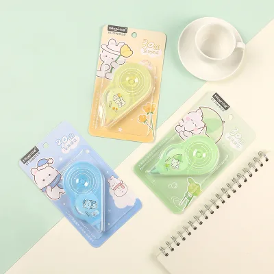 Factory Direct Sale Portable Mini White Correction Tape Students 30m Transparent Shell Durable Plastic Colored Correction Tape
