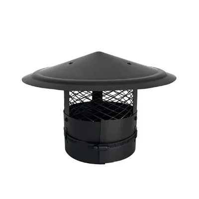 Customized Stove Pipe Top Adjustable Chimney Cap Black Stainless Steel Chimney Cap
