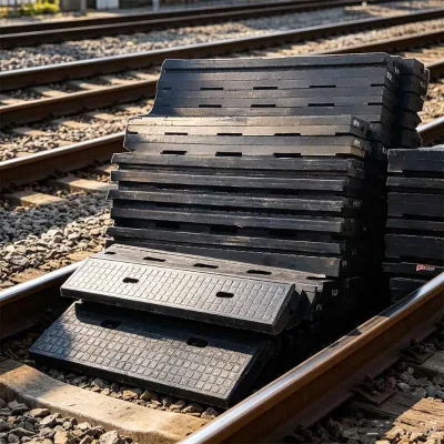 Railway Rail Pad Slab Elastic Railroad Rubber Crossing Board Multifunctional Rubber Crossing Plates
