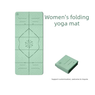Low Price TPE Yoga Mat 183x61cm Portable Non Slip Folding Thickened Floor Mat