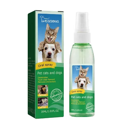 Wholesale Household 30ml Eliminate Bad Breath Dog Tartar Remover Pet Oral Spray