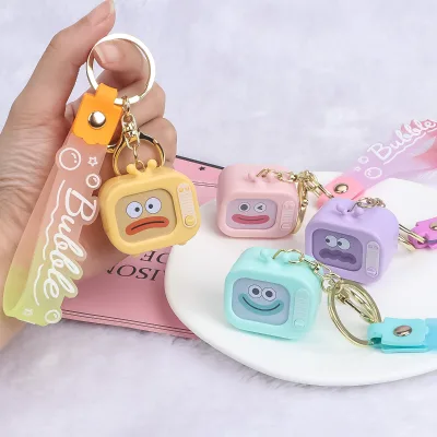 Ugly-Cute Monster Light-Up TV Keychain | Small Gift Charms