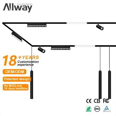For Showroom Ceiling Surface DC48v High CRI 90 3-Year Warranty Aluminum Dimmable COB Anti-Glare Magnetic Track Lighting
