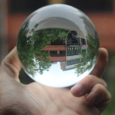 Luminous Inner Carved Crystal Sphere Logo Decorative Ornaments Craft Gifts 3D Laser Engraving Magic Crystal Ball With Base