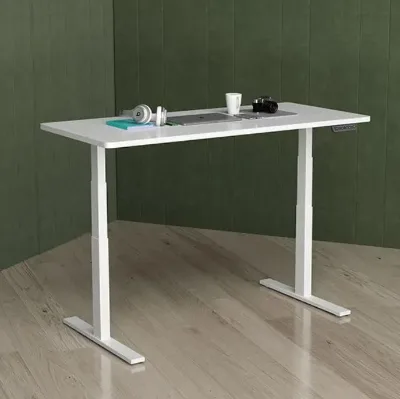 Modern 3-Tier Motorized Standing Sit-stand Desk Adjustable Office Lifting Desk with Metal Construction
