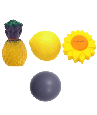 Custom Logo PU Foam Anti Stress Lemon Sunflower Stress Reliever Pineapple Stress Ball
