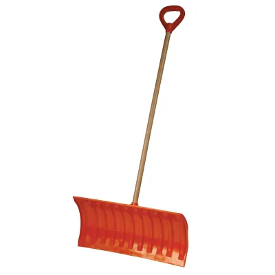Great Quality Plastic Snow Pusher Shovel with Wood Handle Factory Wholesale