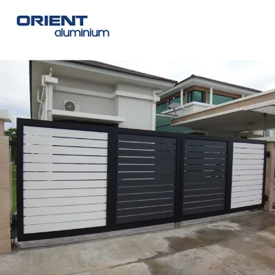 Outdoor Automatic 4 Leaf Metal Folding Gate Aluminium Sliding Gate Bi Folding Anti Theft Gate