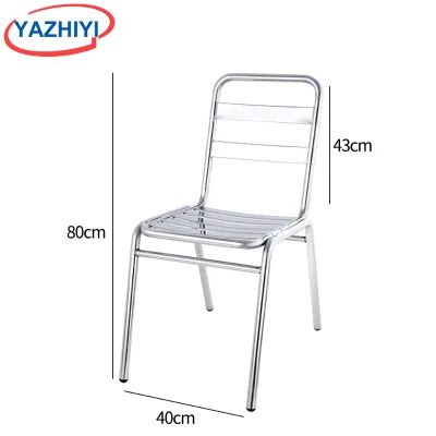 YAZHIYI Stainless Steel Slatted Seat Chair With Backrest Multipurpose Commercial Chair For Clinic Restaurant Use