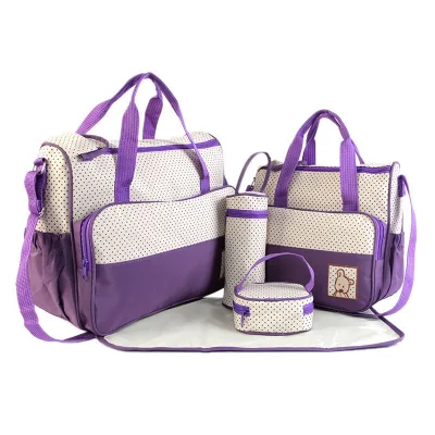 Water Resistant Nylon 420d 210d Cheap Mummy Wholesale Detachable Baby Organizer Diaper Bag With Shoulder Strap and Cup Holders
