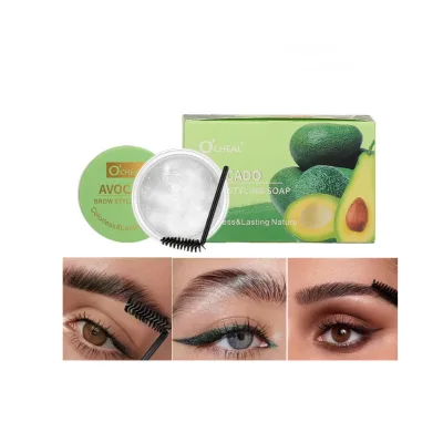 OEM/ODM Long-Lasting Hold, Waterproof & Smudge-Proof Avocado Brow Soap, Vegan, Cruelty-Free Transparent Eyebrow Styling Soap