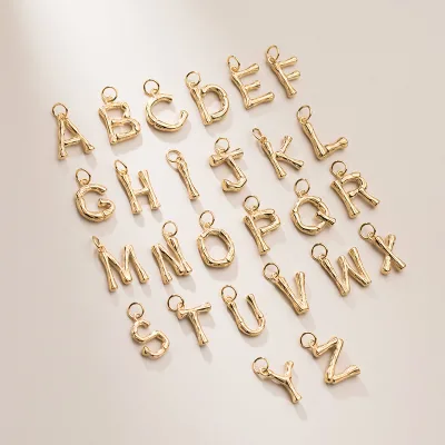 Amiee Jewelry Fashion Letter Z Pendant Jewelry Gold Letter Pendants 925 Silver Letter Pendant