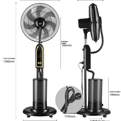 Commercial & Household Vertical Water Ice Purification Air Cooling Fan Electric Plastic Humidifiable Features for Industrial Use