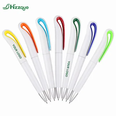 High Quality Custom PVC Ballpoint Pen Promotional Wholesale Colorful White Executive Design with Logo Print