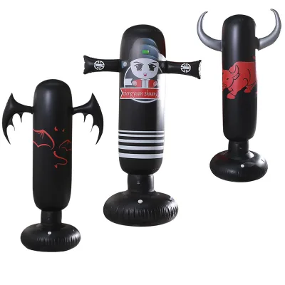 Cross Border Inflatable Punching Column Boxing Column Fitness Children's Pvc Thickened Cup 3d Boxing Column