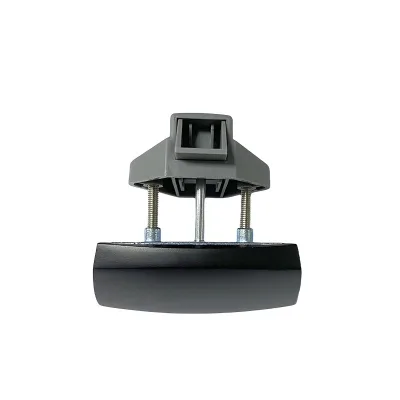 Black Push-to-lock Latch Handle with Integrated Locking Closure for Truck Camper, Trailer, and RV Cabinet Doors and Drawers