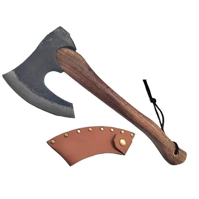 Industrial Grade High Carbon Steel Axe with Ash Wooden Handle for Camping and Hunting