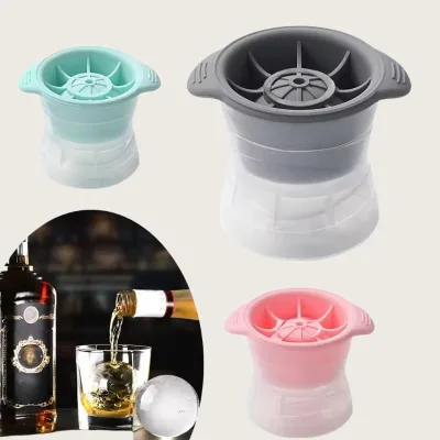 Quick-Frozen Ice Ball Mold Creative Single Hole Round Big Ice Ball Easy Release Silicone Ice Mould Silicone Balls Mold