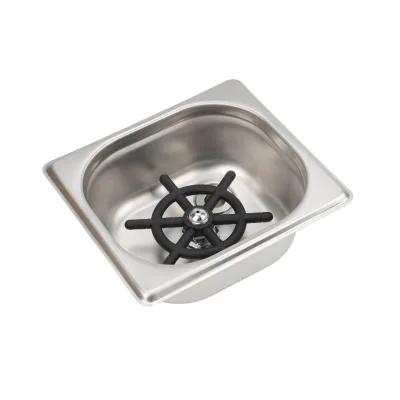 SUNMAX Matte Black Stainless Steel Rinser Undercounter Cup Washer with 2 Hoses Commercial Bar Sink Easy Cleaning
