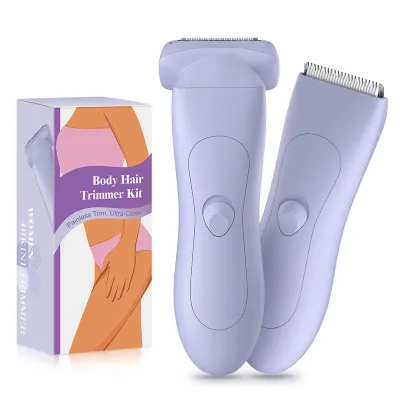 Body Groomer with 2 Blades Body Hair Trimmer with Ceramic Blade Balls Trimmer for Sensitive Areas Lady Sensitive Trimmer