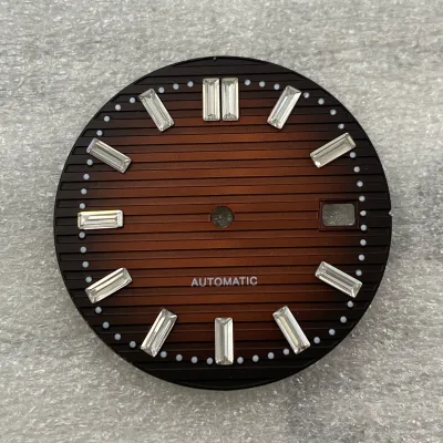 Wholesale Luxury Luminous Sapphire Nails Watch Dial 30.5mm Plate Accessories NH35 Watch Dials
