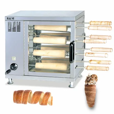 Chimney Cake Bakery Kurtos Kalacs Trdelnik Cafe Shop Baking Machine for Sale in Usa Uk Napoli Ungherese Par Prague Czech London