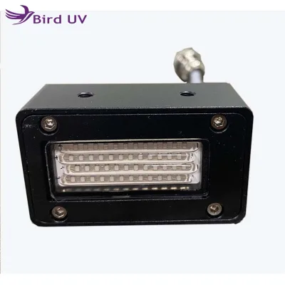 BU 6015 Dual Nozzle UV Flatbed Printer UV LED Ink Varnish Drying Curing 395nm Ultraviolet Blue Violet Lamp 11W/cm2 Water Cooling