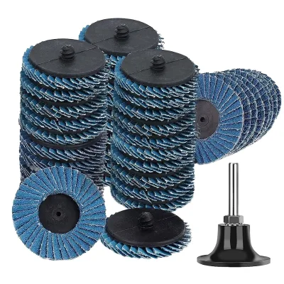 Ruiyan 50mm Torque Small Bellblade Polishing Plate Pneumatic Sanding Discs for Rust Removal Button 2 "Bellblade" Cloth Wheel