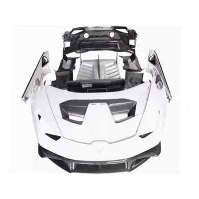 New Dry Carbon Fiber High Quality Bolt-On 100% Fitment Body Kit Fenders Rear Spoiler Engine Bonnet Cover Huracan Bumper