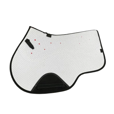Custom Equestrian Riding Non-slip Breathable Dressage Jumping White Horse Saddle Cotton Pad Silicon Filled