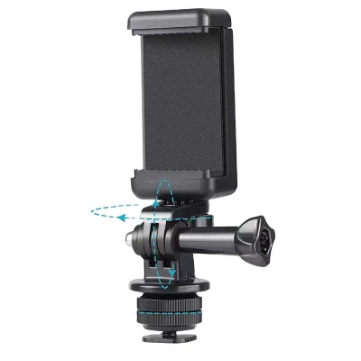 E-shaped Double Hole Clip Monitor Bracket Mobile Phone Live Broadcast Bracket Universal Mobile Phone Holder