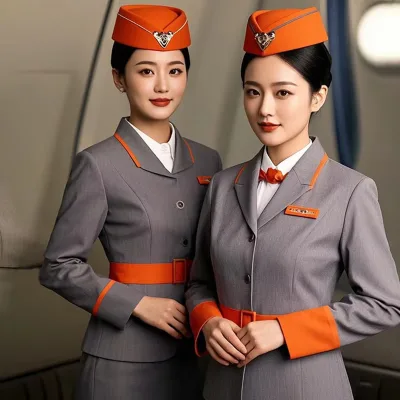 OEM Aviation Female Stewardess Dress Uniform Airline Travel Uniform for Sale