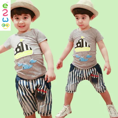 Wholesale Kids Short Stripe Casual Jeans Of Boys Pictures Bulk Buy From China